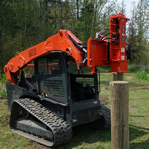 wood post driver for skid steer|skid steer post driver for sale.